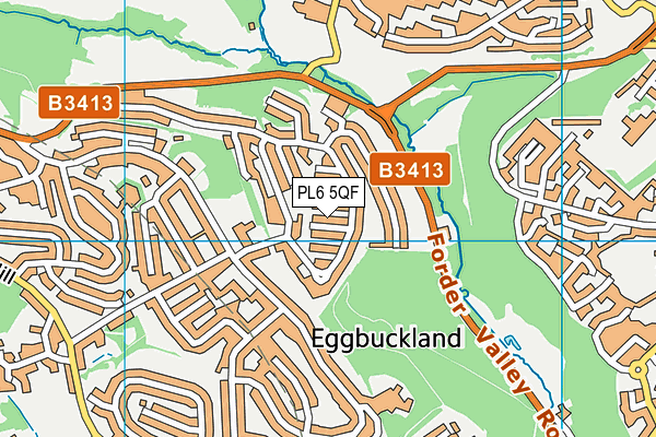 PL6 5QF map - OS VectorMap District (Ordnance Survey)