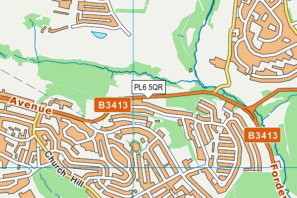 PL6 5QR map - OS VectorMap District (Ordnance Survey)