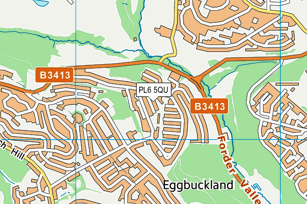 PL6 5QU map - OS VectorMap District (Ordnance Survey)