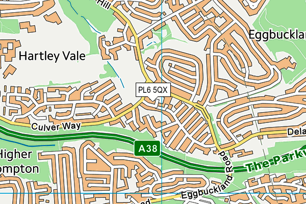 PL6 5QX map - OS VectorMap District (Ordnance Survey)