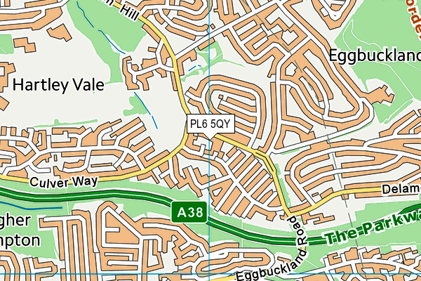 PL6 5QY map - OS VectorMap District (Ordnance Survey)