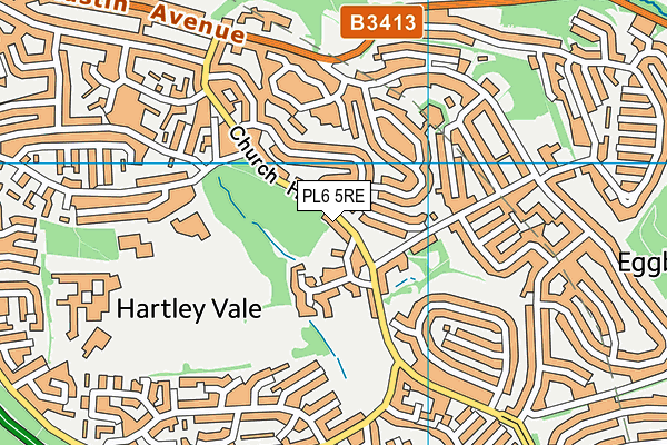 PL6 5RE map - OS VectorMap District (Ordnance Survey)