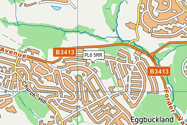 PL6 5RR map - OS VectorMap District (Ordnance Survey)