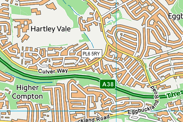 PL6 5RY map - OS VectorMap District (Ordnance Survey)