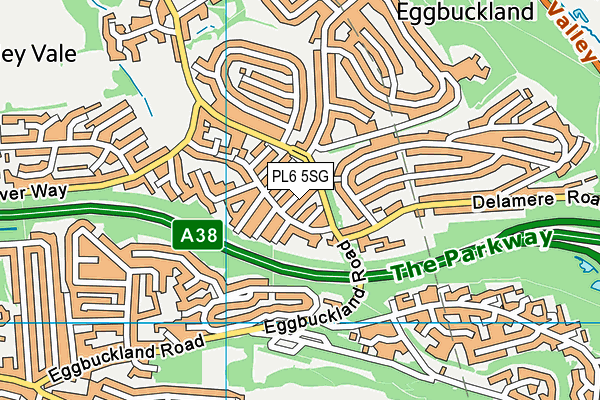 PL6 5SG map - OS VectorMap District (Ordnance Survey)