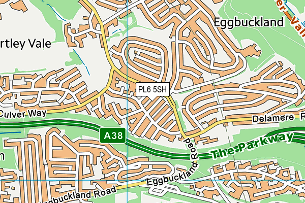 PL6 5SH map - OS VectorMap District (Ordnance Survey)