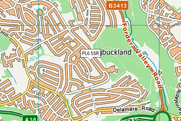 PL6 5SR map - OS VectorMap District (Ordnance Survey)