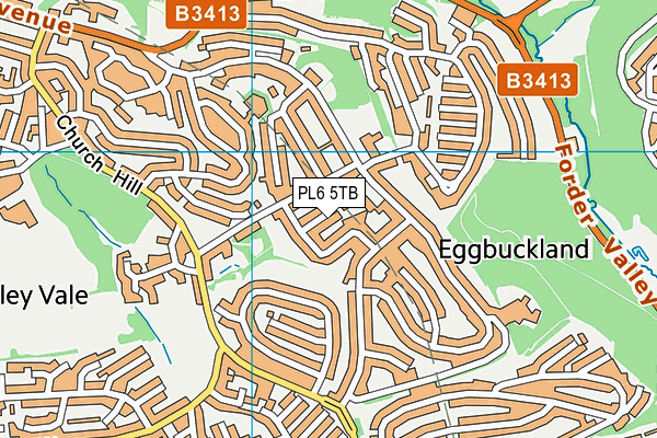 PL6 5TB map - OS VectorMap District (Ordnance Survey)