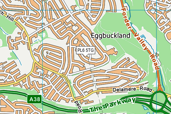 PL6 5TG map - OS VectorMap District (Ordnance Survey)