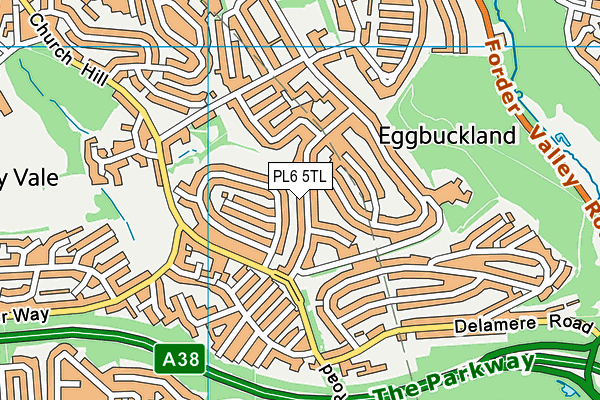 PL6 5TL map - OS VectorMap District (Ordnance Survey)