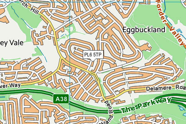 PL6 5TP map - OS VectorMap District (Ordnance Survey)