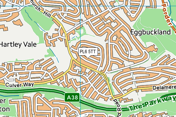 PL6 5TT map - OS VectorMap District (Ordnance Survey)