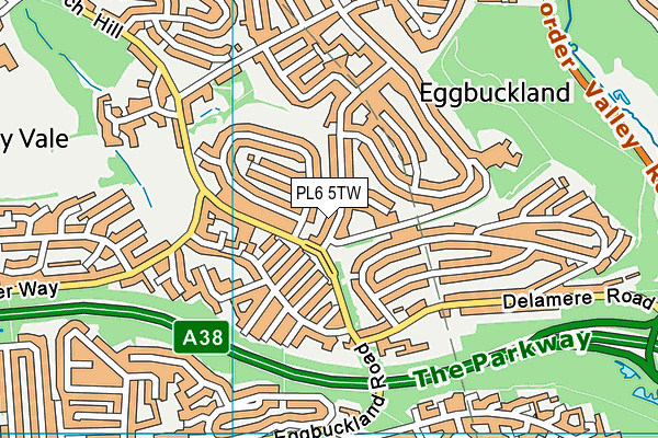 PL6 5TW map - OS VectorMap District (Ordnance Survey)