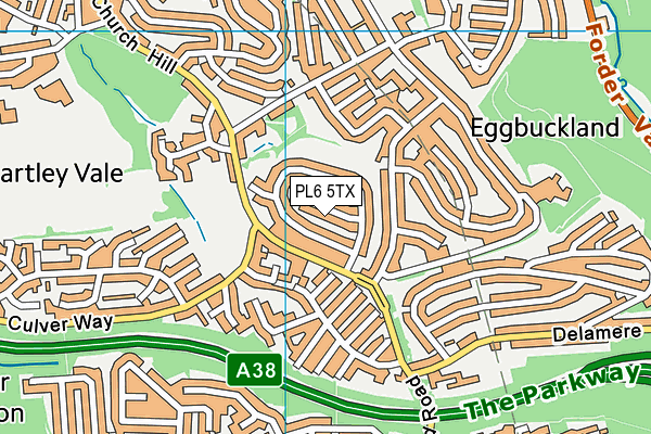 PL6 5TX map - OS VectorMap District (Ordnance Survey)
