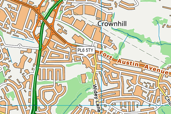 PL6 5TY map - OS VectorMap District (Ordnance Survey)