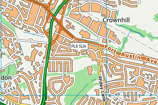 PL6 5UA map - OS VectorMap District (Ordnance Survey)