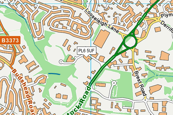 PL6 5UF map - OS VectorMap District (Ordnance Survey)