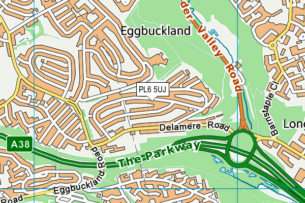 PL6 5UJ map - OS VectorMap District (Ordnance Survey)