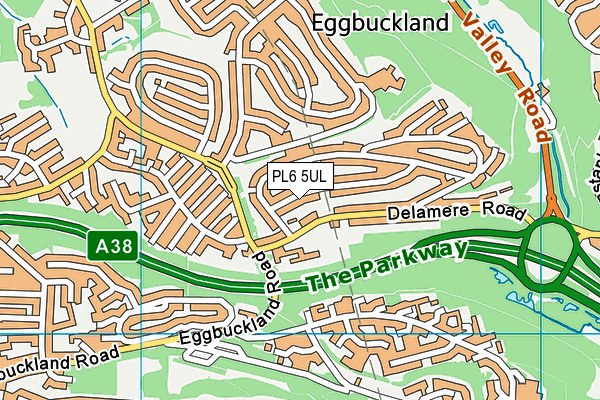 PL6 5UL map - OS VectorMap District (Ordnance Survey)