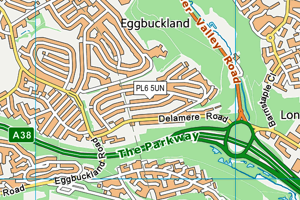 PL6 5UN map - OS VectorMap District (Ordnance Survey)