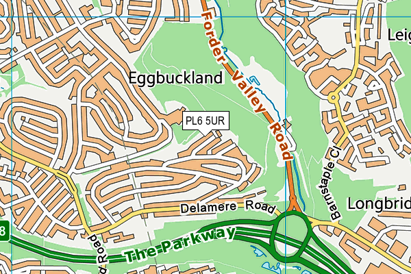 PL6 5UR map - OS VectorMap District (Ordnance Survey)
