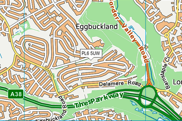 PL6 5UW map - OS VectorMap District (Ordnance Survey)