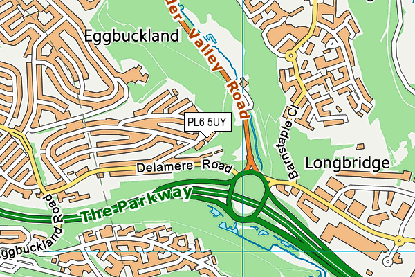 PL6 5UY map - OS VectorMap District (Ordnance Survey)