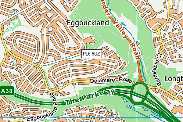 PL6 5UZ map - OS VectorMap District (Ordnance Survey)