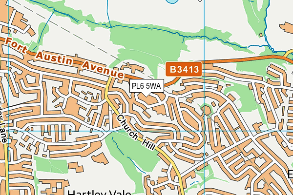 PL6 5WA map - OS VectorMap District (Ordnance Survey)