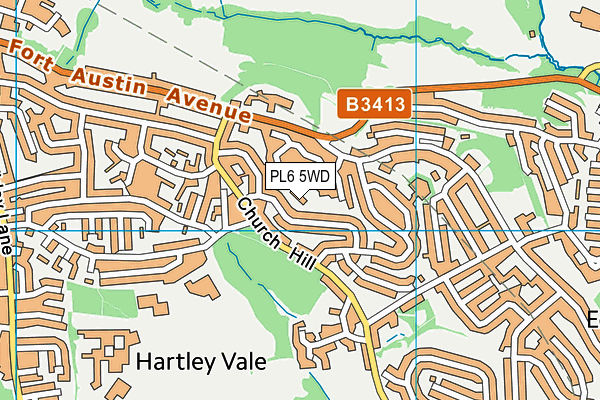 PL6 5WD map - OS VectorMap District (Ordnance Survey)