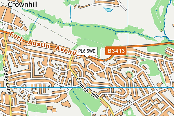 PL6 5WE map - OS VectorMap District (Ordnance Survey)