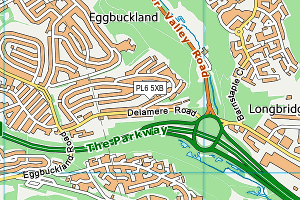 PL6 5XB map - OS VectorMap District (Ordnance Survey)