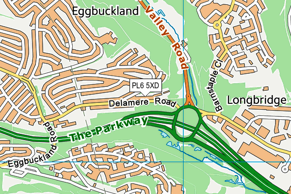 PL6 5XD map - OS VectorMap District (Ordnance Survey)