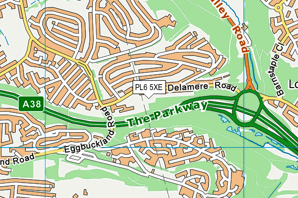 PL6 5XE map - OS VectorMap District (Ordnance Survey)