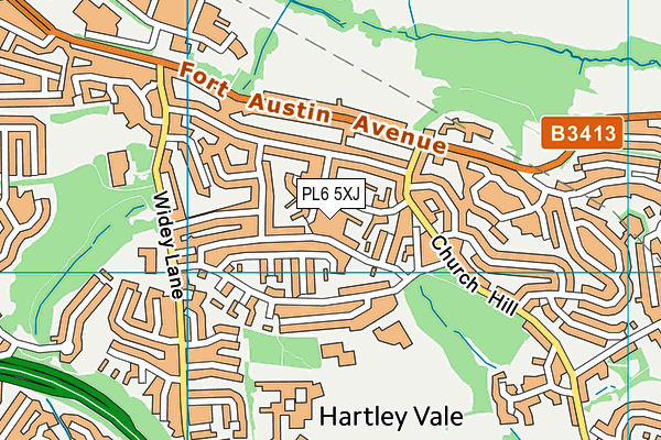 PL6 5XJ map - OS VectorMap District (Ordnance Survey)