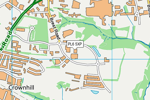 PL6 5XP map - OS VectorMap District (Ordnance Survey)