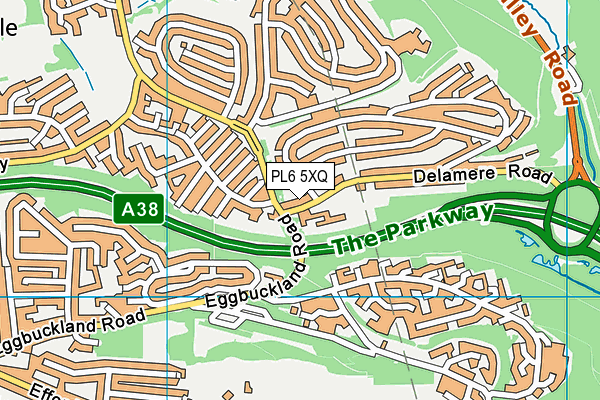 PL6 5XQ map - OS VectorMap District (Ordnance Survey)