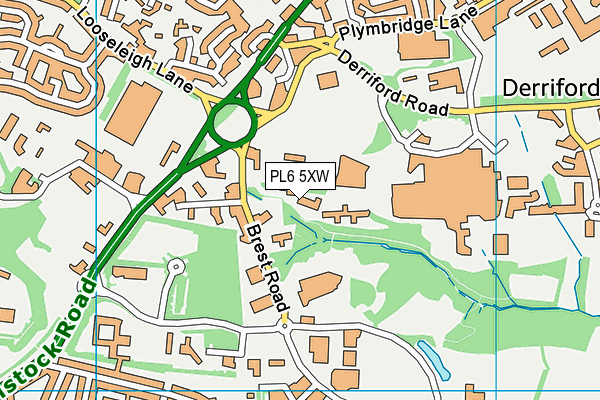 PL6 5XW map - OS VectorMap District (Ordnance Survey)