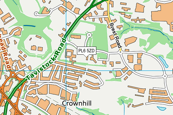 PL6 5ZD map - OS VectorMap District (Ordnance Survey)