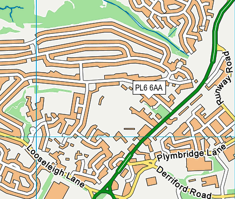 PL6 6AA map - OS VectorMap District (Ordnance Survey)