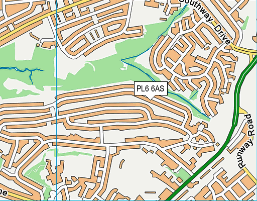 PL6 6AS map - OS VectorMap District (Ordnance Survey)