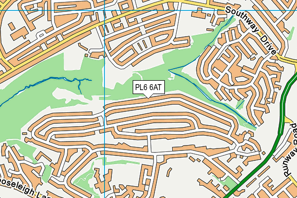 PL6 6AT map - OS VectorMap District (Ordnance Survey)