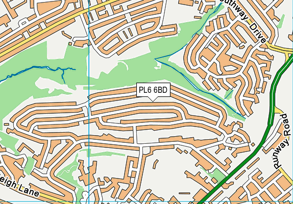 PL6 6BD map - OS VectorMap District (Ordnance Survey)