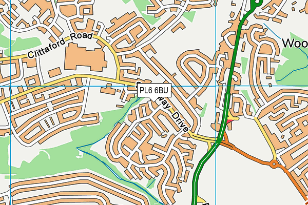 PL6 6BU map - OS VectorMap District (Ordnance Survey)
