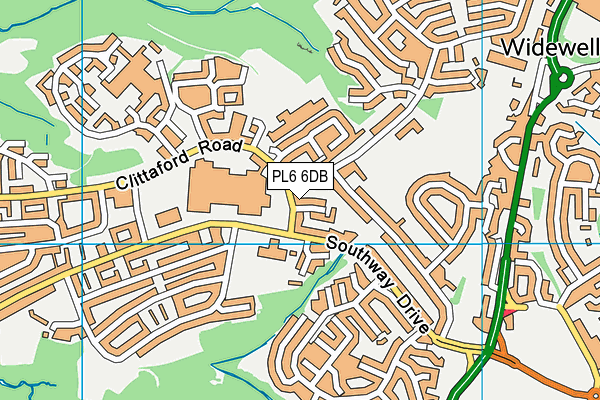 PL6 6DB map - OS VectorMap District (Ordnance Survey)
