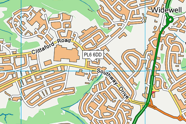 PL6 6DD map - OS VectorMap District (Ordnance Survey)