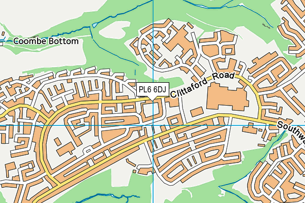 PL6 6DJ map - OS VectorMap District (Ordnance Survey)