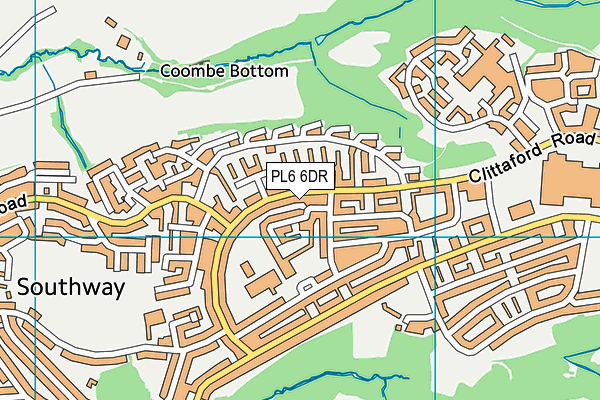 PL6 6DR map - OS VectorMap District (Ordnance Survey)