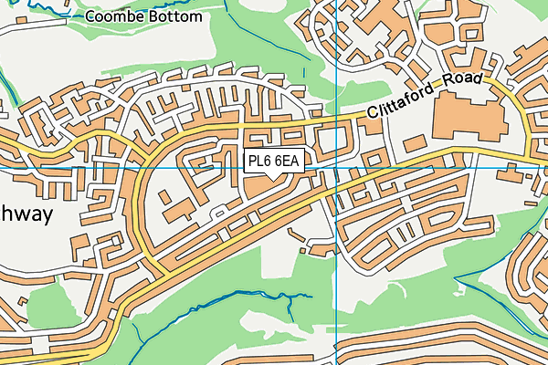 PL6 6EA map - OS VectorMap District (Ordnance Survey)