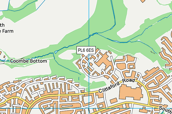 PL6 6ES map - OS VectorMap District (Ordnance Survey)